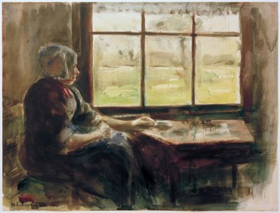 Dutch Woman at the Window by Max Liebermann